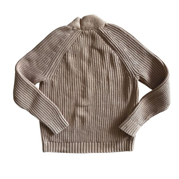 GAP Kids Chunky Knit Open Front Cardigan Beige XXL Cotton - Picture 3 of 11